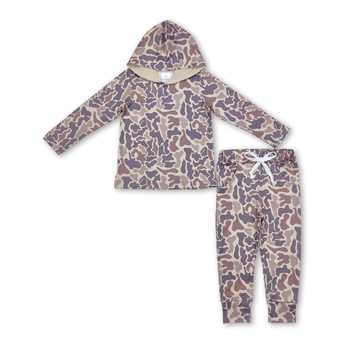 Boys tan camo set